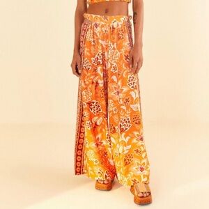 FARM Rio Orange Floral Pants
